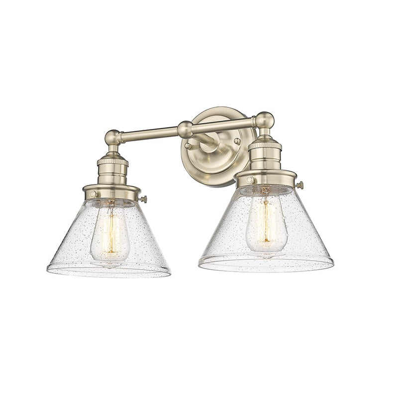 Millennium Lighting Eyden 2 Light Bathroom Vanity Light, Modern Gold