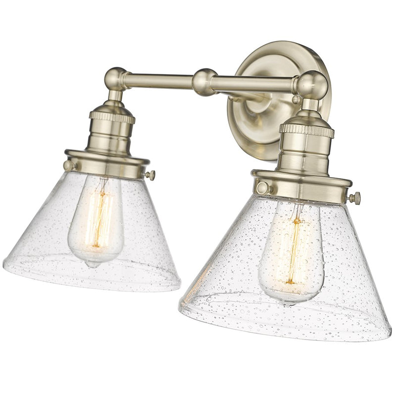 Millennium Lighting Eyden 2 Light Bathroom Vanity Light, Modern Gold