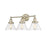 Millennium Lighting Eyden 3 Light Bathroom Vanity Light, Modern Gold