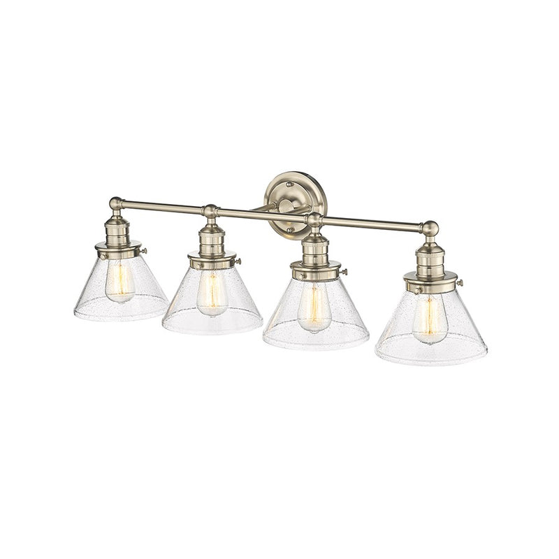 Millennium Lighting Eyden 4 Light Bathroom Vanity Light, Modern Gold