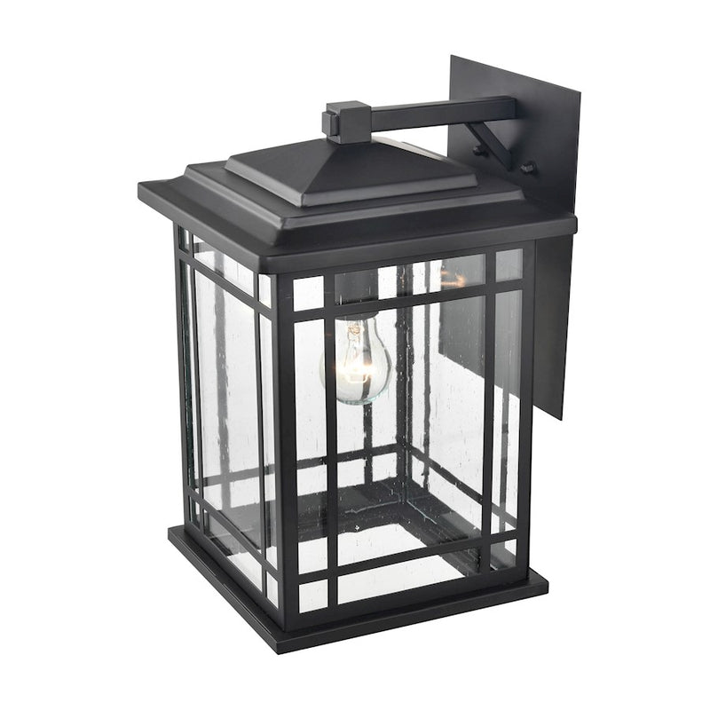 Millennium Armington 1 Light Outdoor Hanging Lantern, Black/Clear