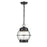 Millennium Aremelo 1 Light Outdoor Hanging Lantern, Black/Seeded