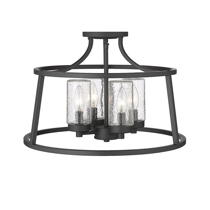 Millennium Lighting Errol 4Lt Semi-Flush Mount, Black
