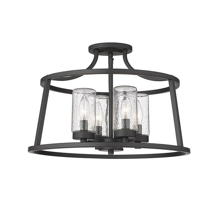 Millennium Lighting Errol 4Lt Semi-Flush Mount, Black