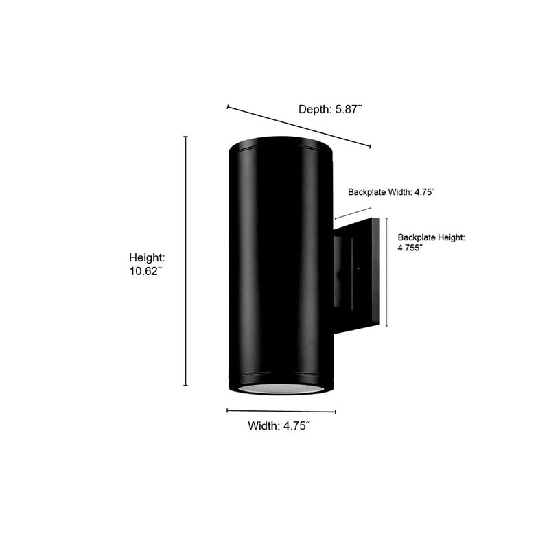 Millennium Vegas 1Lt 11" Outdoor Wall Sconce, Aluminum/Frosted