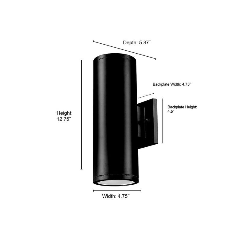 Millennium Vegas 2Lt 13" Outdoor Wall Sconce, Aluminum/Frosted