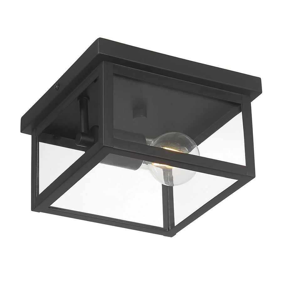 Millennium Lighting Evanton 1Lt Outdoor Flush Mount, Coated Black - 4201-PBK