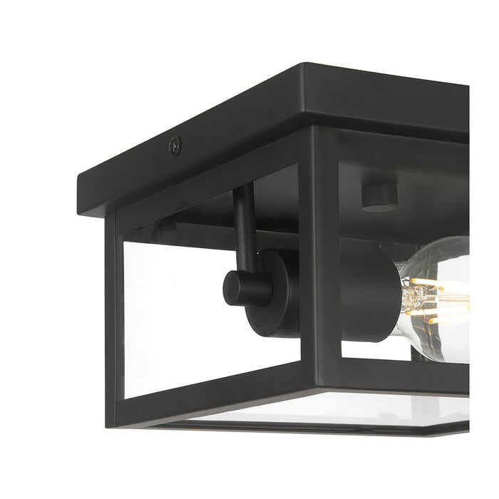 Millennium Lighting Evanton 1Lt Outdoor Flush Mount, Coated Black