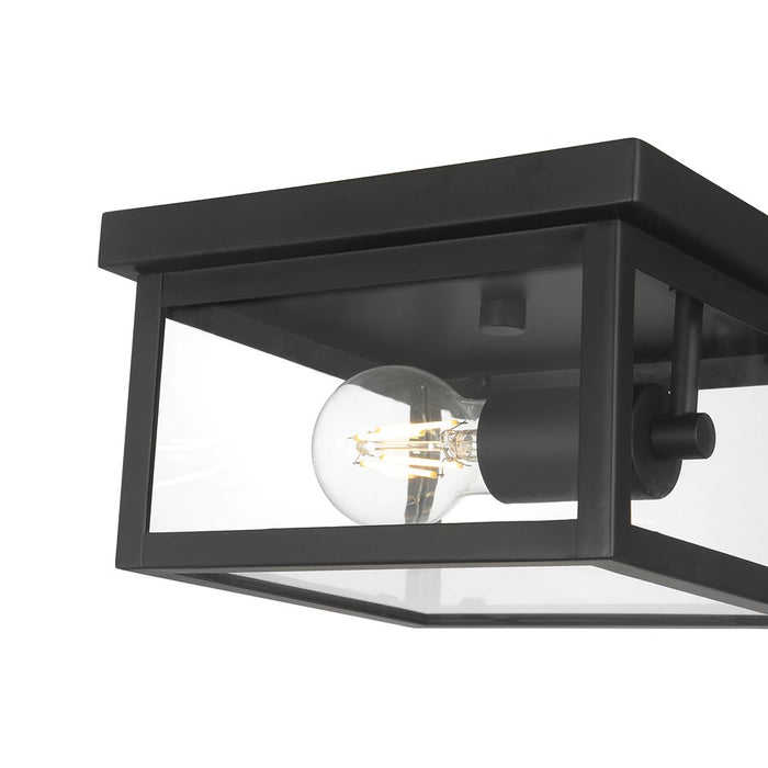 Millennium Lighting Evanton 1Lt Outdoor Flush Mount, Coated Black