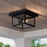 Millennium Lighting Evanton 1Lt Outdoor Flush Mount, Coated Black