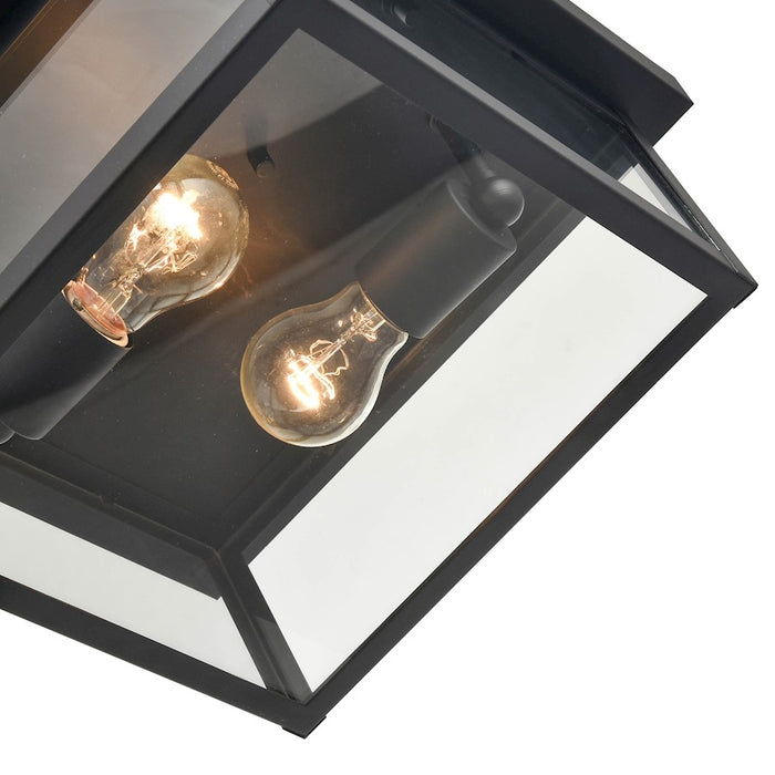 Millennium Evanton 2 Light 5.25" Outdoor Flush Mount, Clear