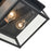 Millennium Evanton 2 Light Outdoor Flush Mount, Bronze/Clear Seeded