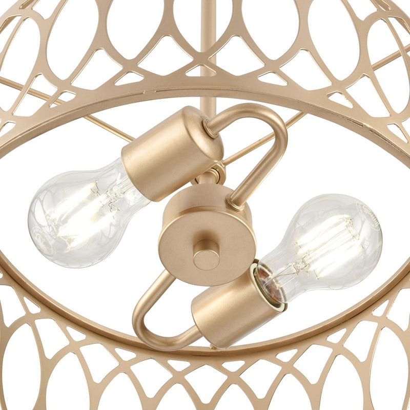 Millennium Lighting Arelyn 2Lt 13" Pendant, Painted Modern Gold