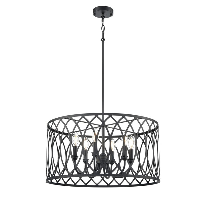 Millennium Lighting Arelyn 6Lt 23" Pendant, Black - 42106-MB