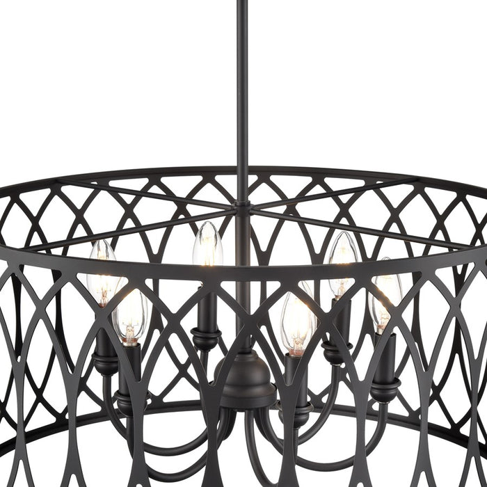 Millennium Lighting Arelyn 6Lt 23" Pendant, Black
