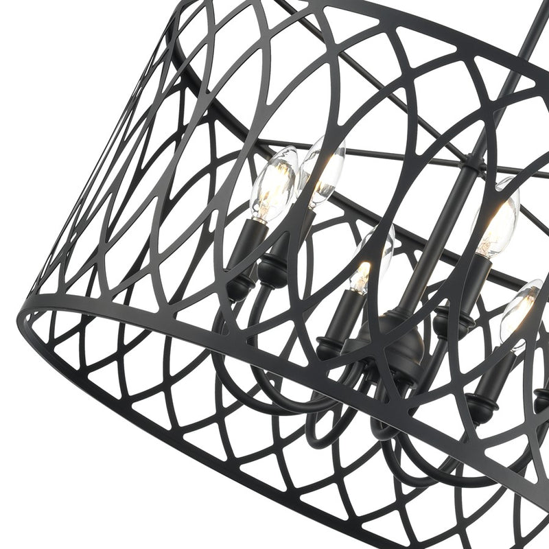 Millennium Lighting Arelyn 6Lt 23" Pendant, Black