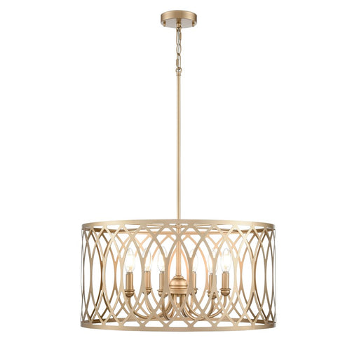 Millennium Lighting Arelyn 6Lt 23" Pendant, Painted Modern Gold