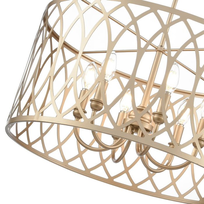 Millennium Lighting Arelyn 6Lt 23" Pendant, Painted Modern Gold