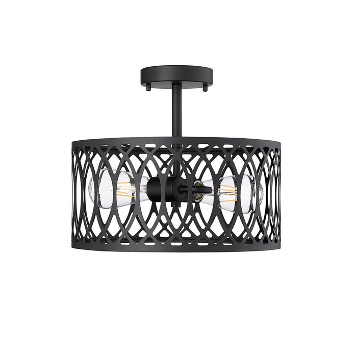 Millennium Lighting Arelyn 1Lt Semi-Flush Mount, Black - 4212-MB