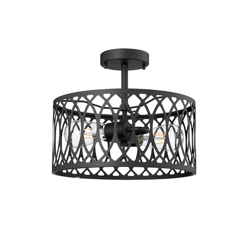 Millennium Lighting Arelyn 1Lt Semi-Flush Mount, Black