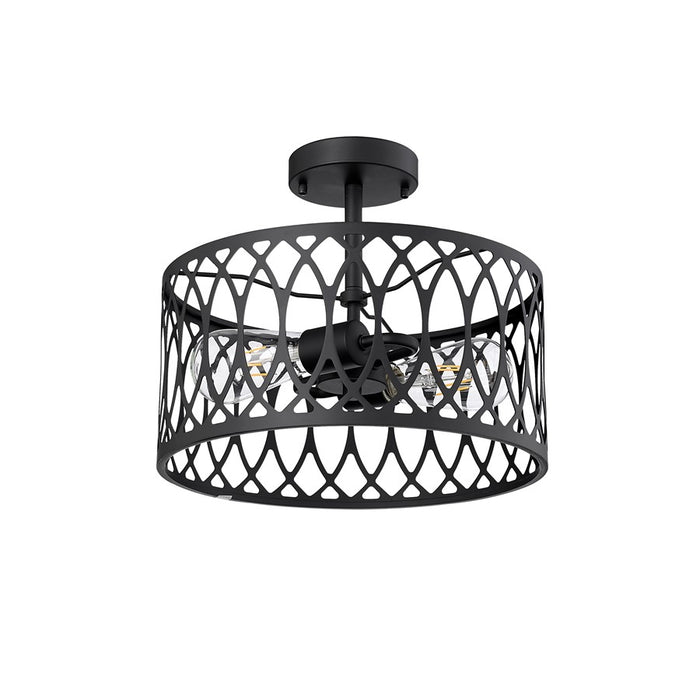 Millennium Lighting Arelyn 1Lt Semi-Flush Mount, Black