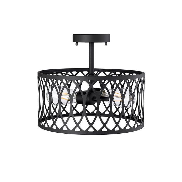 Millennium Lighting Arelyn 1Lt Semi-Flush Mount, Black