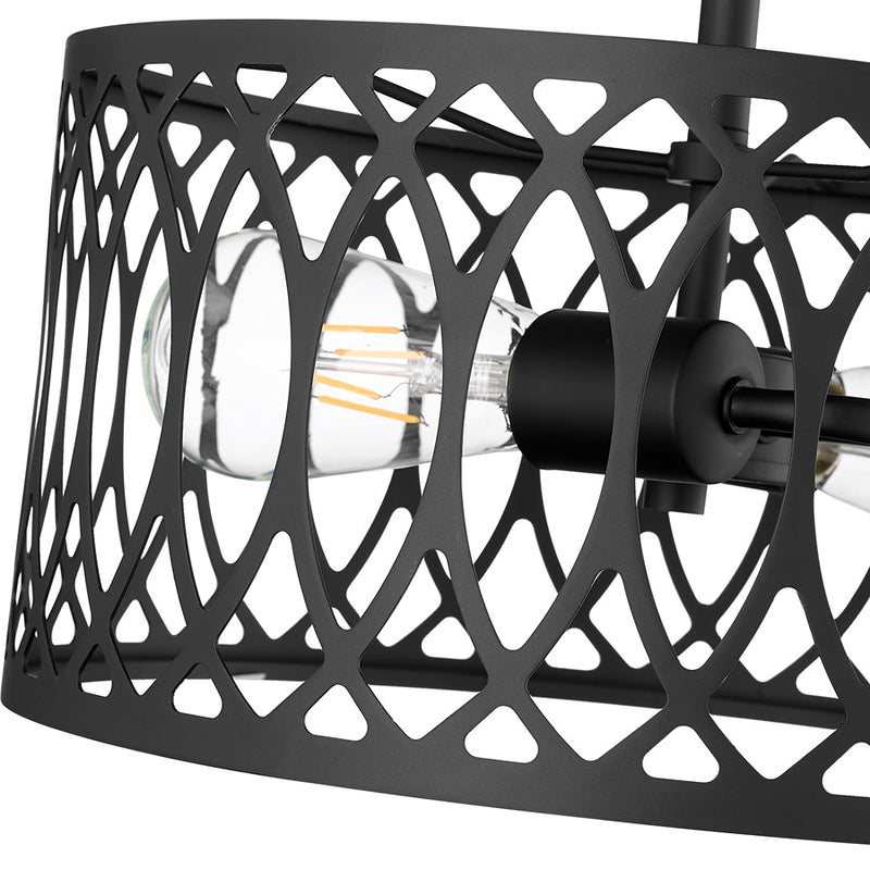 Millennium Lighting Arelyn 1Lt Semi-Flush Mount, Black