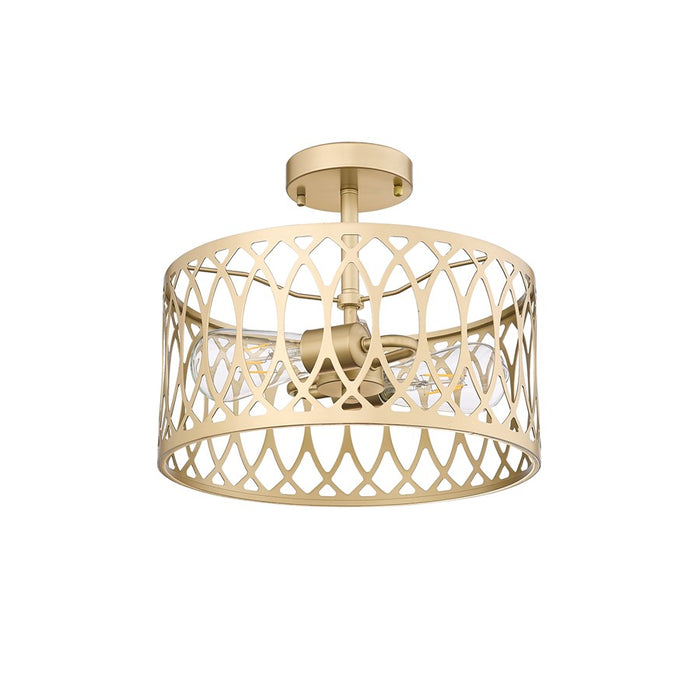 Millennium Lighting Arelyn 1Lt Semi-Flush Mount, Painted Modern Gold