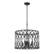 Millennium Lighting Arelyn 4Lt Pendant, Black - 4214-MB