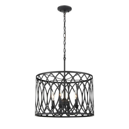 Millennium Lighting Arelyn 4Lt Pendant, Black - 4214-MB