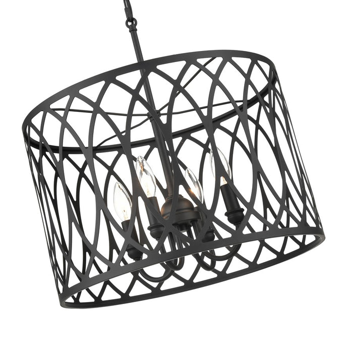 Millennium Lighting Arelyn 4Lt Pendant, Black