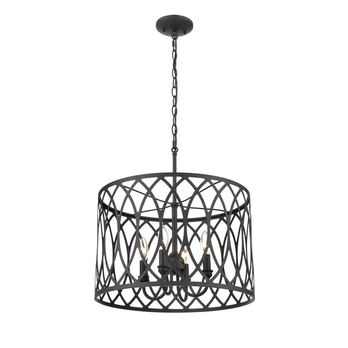 Millennium Lighting Arelyn 4Lt Pendant, Black