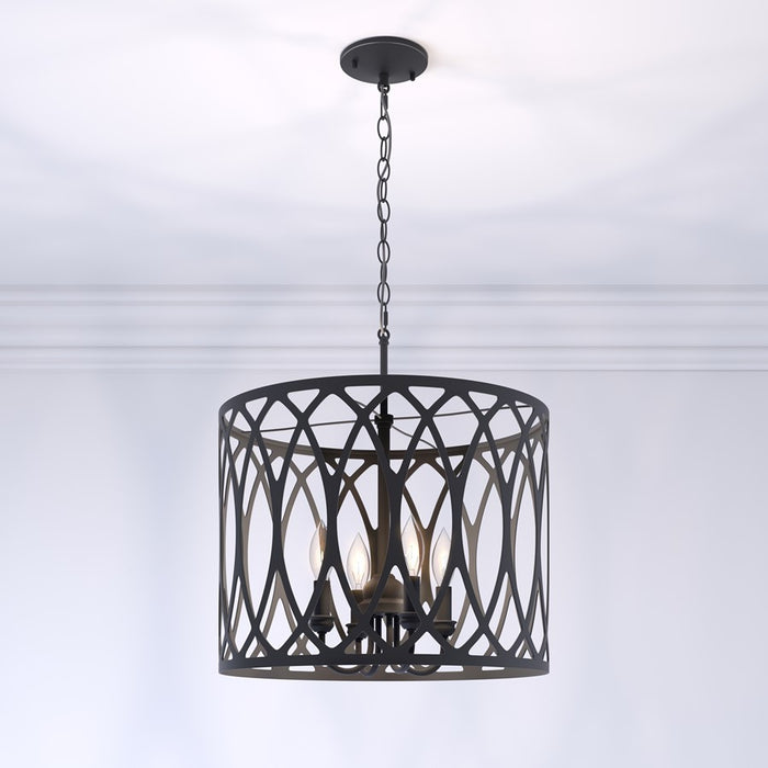 Millennium Lighting Arelyn 4Lt Pendant, Black