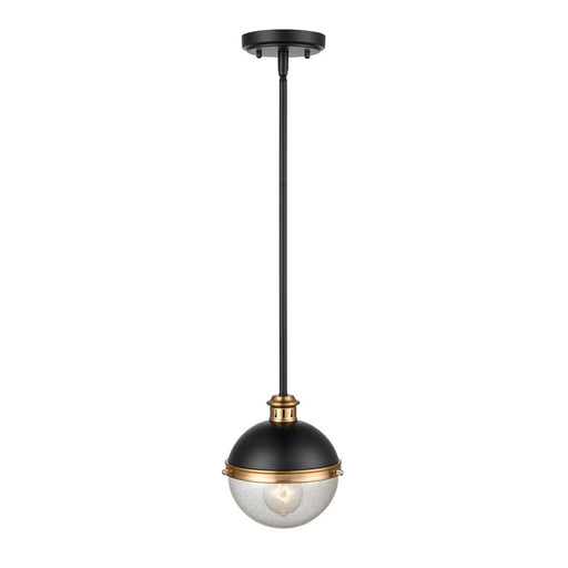Millennium Lighting Ellmira 1Lt Pendant, Black/Aged Brass