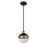 Millennium Lighting Ellmira 1Lt Pendant, Black/Aged Brass