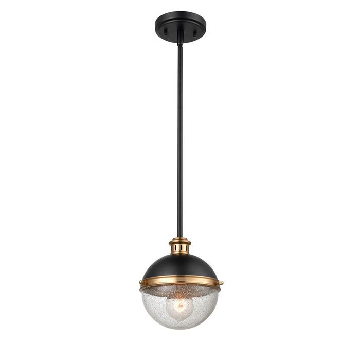 Millennium Lighting Ellmira 1Lt Pendant, Black/Aged Brass