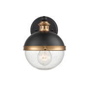 Millennium Ellmira 1Lt Wall Sconce, Black/Aged Brass - 4251-MB-AB