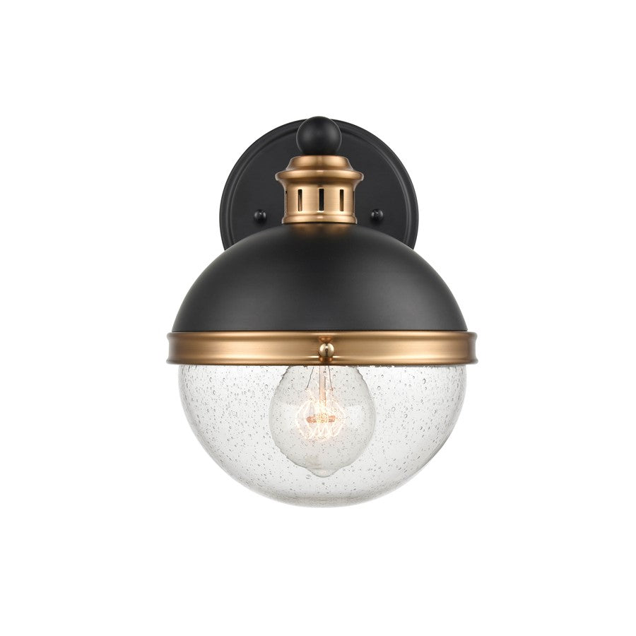 Millennium Ellmira 1Lt Wall Sconce, Black/Aged Brass - 4251-MB-AB