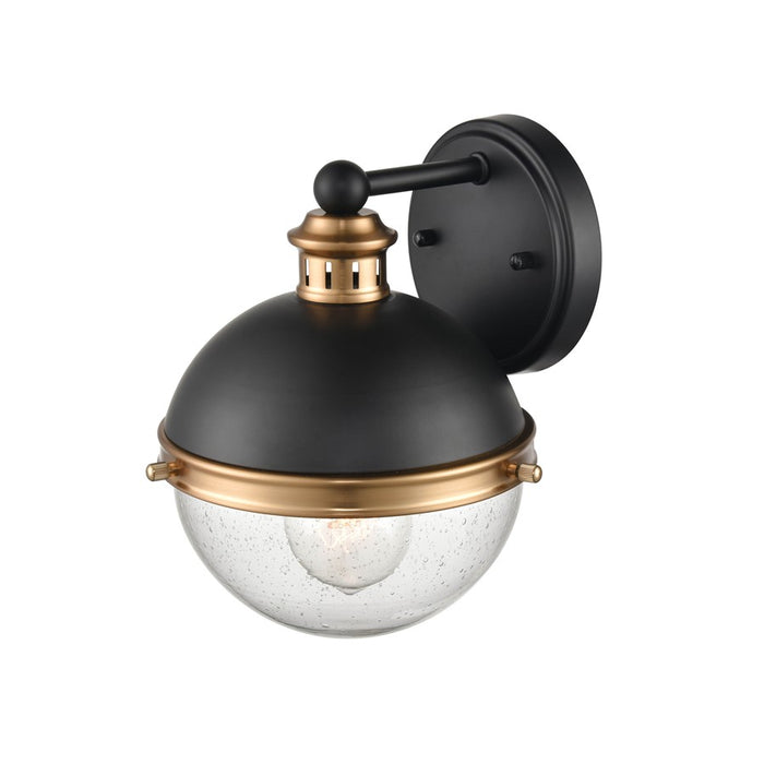 Millennium Ellmira 1Lt Wall Sconce, Black/Aged Brass