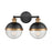 Millennium Lighting Ellmira 2Lt Vanity, Black/Aged Brass - 4252-MB-AB