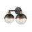 Millennium Lighting Ellmira 2Lt Vanity, Black/Aged Brass