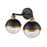 Millennium Lighting Ellmira 2Lt Vanity, Black/Aged Brass
