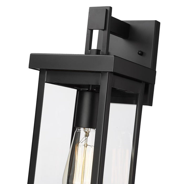 Millennium Lighting Barkeley 1Lt 16" Outdoor Sconce, Black/Clear