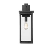 Millennium Lighting Barkeley 1Lt 22" Outdoor Sconce, Black/Clear - 42602-PBK