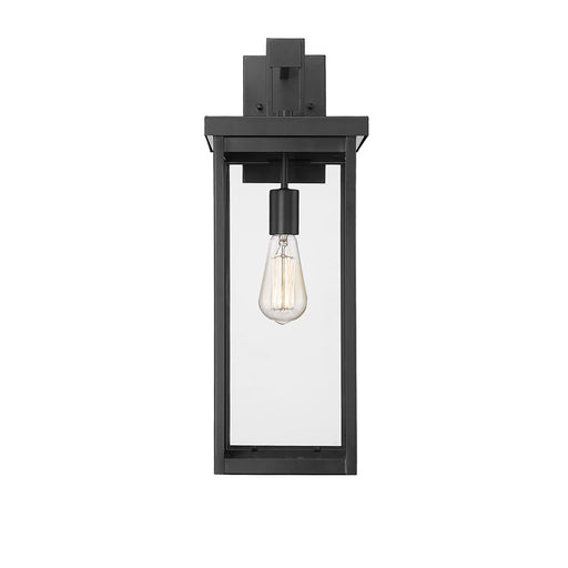 Millennium Lighting Barkeley 1Lt 22" Outdoor Sconce, Black/Clear - 42602-PBK