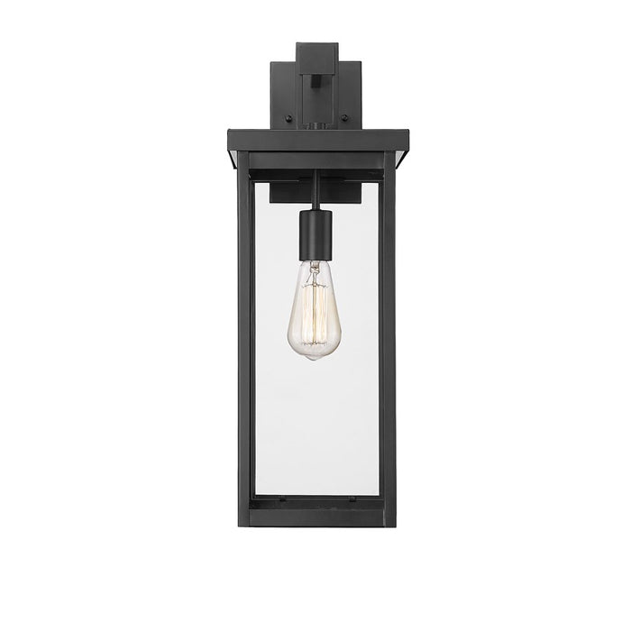 Millennium Lighting Barkeley 1Lt 22" Outdoor Sconce, Black/Clear - 42602-PBK