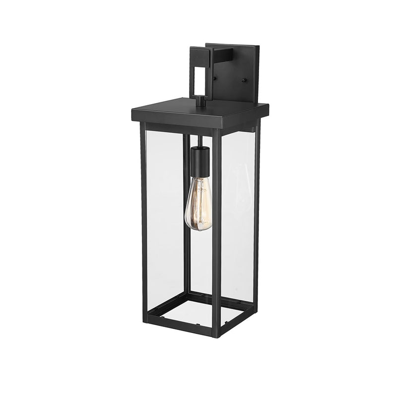 Millennium Lighting Barkeley 1Lt 22" Outdoor Sconce, Black/Clear