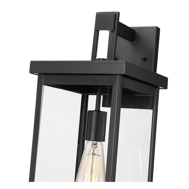 Millennium Lighting Barkeley 1Lt 22" Outdoor Sconce, Black/Clear