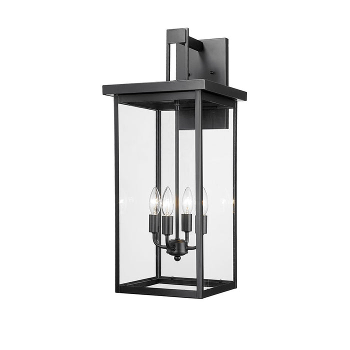 Millennium Lighting Barkeley 4Lt 27" Outdoor Sconce, Black/Clear