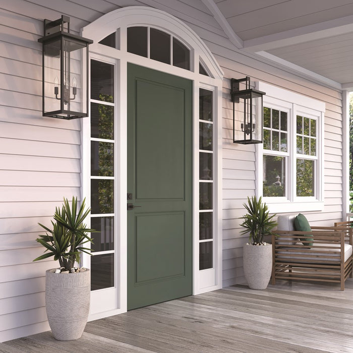 Millennium Lighting Barkeley 4Lt 27" Outdoor Sconce, Black/Clear